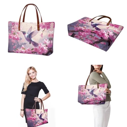 Handbag Purses Set of 2 for Women Portable Top Handle Tote Bag Shoulder Bag with Cash Wallet for Shopping Tours2