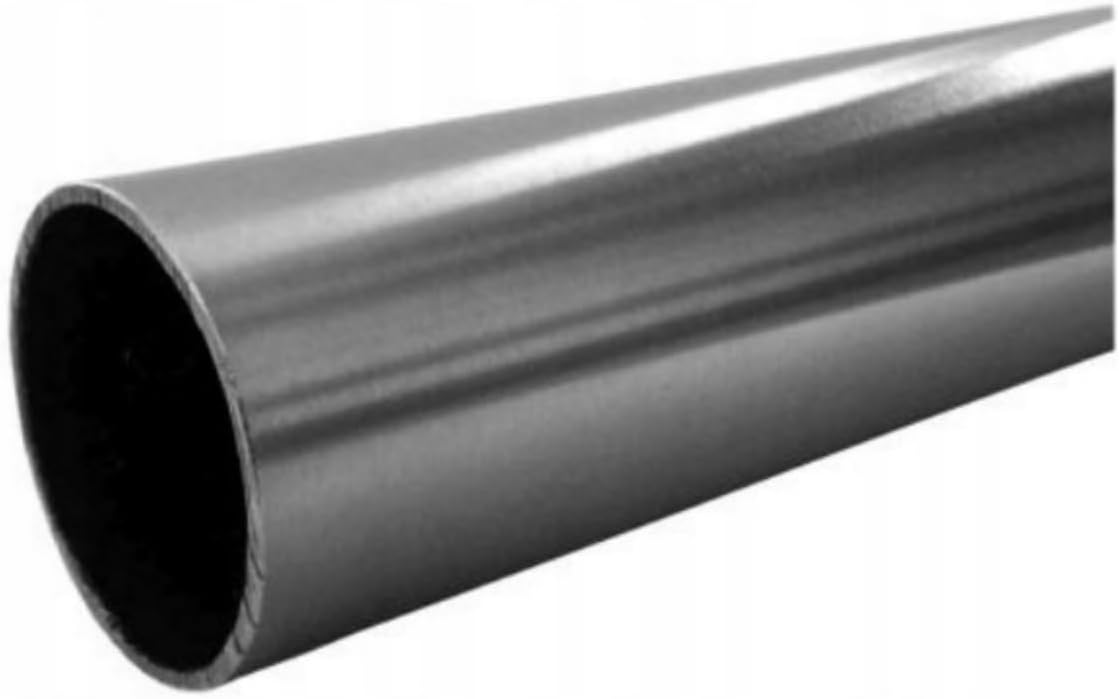 Axle Tube, Steel Round Tube, Diameter 108 mm Outer Diameter, 700 mm Length (70 cm), 3.6 mm Material Thickness, Raw Steel, Alloy, Silver, Construction Tube, Hollow Profile