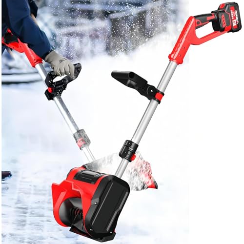 SAYEYBU Pala EléCtrica para Quitar Nieve, MáQuina Quitanieves Plegable Y Ligera, MáQuina para Derretir Nieve con Tolva Ajustable, Despeja Entradas De VehíCulos,Rojo,1 Battery SAYEYBU Pala EléCtrica para Quitar Nieve, MáQuina Quitanieves Plegable Y Ligera, MáQuina para Derretir Nieve con Tolva Ajustable, Despeja Entradas De VehíCulos,Rojo,1 Battery