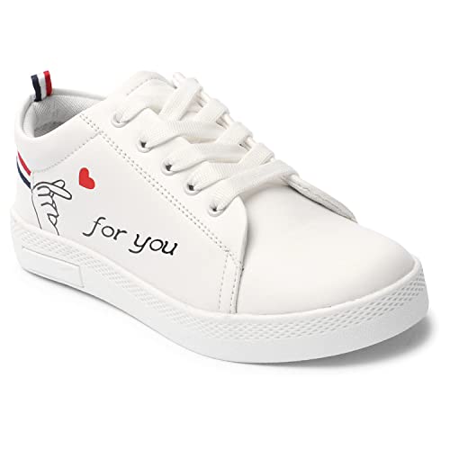 Image of Casual Wear Hand Printed Lace-Ups Sneakers for Women /Ladies /Girls