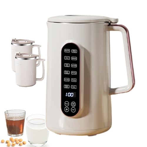 ZATTYDV Hervidor de Agua eléctrico Nut Milk Maker Pro con 2 Tazas de té, máquina para Preparar Leche de Soja y Avena de 1,5 l para Bebidas frías, máquina para