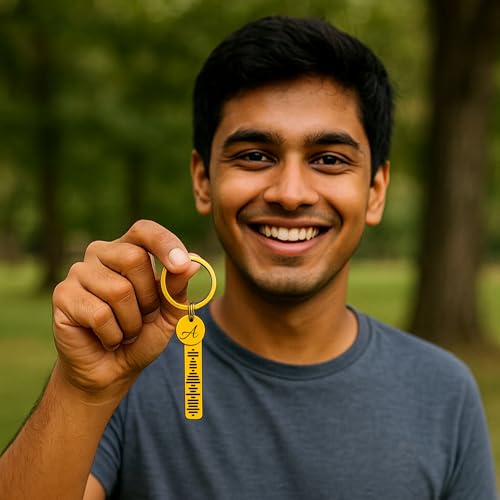 Image of Personalized Spotify Music Code Keychain, Double-Sided Engraving, Custom Message and Initial Charm, Metal