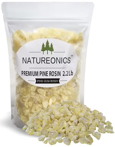 Natural Pine Gum Rosin 2.2 Lbs, Pine Resin, Pine Resin for Beeswax Wraps, Pine Sap, Crush to Powder, Rosin for Beeswax Wraps, Rock Rosin, Rosin for Dancers, Base Ball, Gym, Rodeo and DIY Projects.