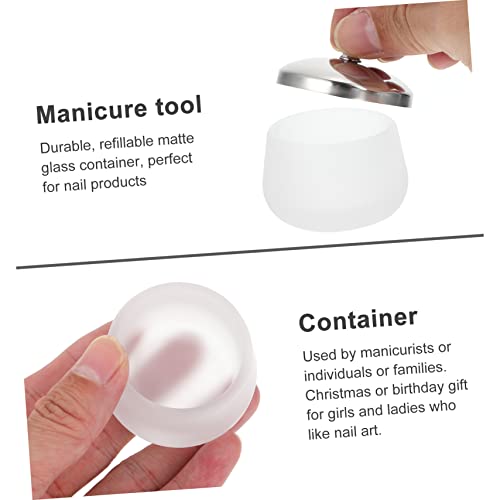 Healeved 2pcs Plato Acrílico Mate para Arte de Uñas miniatura 3