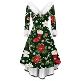 Vestidos De Fiesta Mujer Elegantes Vestido Nochevieja Mujer Familia Disfraz Navidad Mangas Largas Reno Ropa Elfo Otoño Camiseta Popular 2# XL