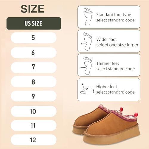 Women's Slippers Platform Mini Boots Cozy Fuzzy Women's Platform Slip-on Slippers Winter Fluffy Warm Comfy Furry Anti-Slip Shoes for Outdoor Indoor House2