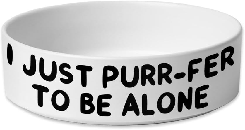Cute Funny Pet Bowl – Creative Dog Bowl – Printed Pet Food Bowl – Ceramic Dog Bowl – Food Dish or Water Bowl for Pets