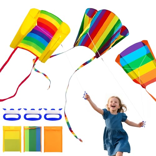 LPZMPZ 3 Stück Drachen Kinder Flugdrachen Lenkdrachen Kite Taschendrachen Kinderdrachen Winddrachen Faltdrachen für Einleiner zum Fliegen Kinder Drachen Steigen Lassen Regenbogendrachen Bunt LPZMPZ 3 Stück Drachen Kinder Flugdrachen Lenkdrachen Kite Taschendrachen Kinderdrachen Winddrachen Faltdrachen für Einleiner zum Fliegen Kinder Drachen Steigen Lassen Regenbogendrachen Bunt