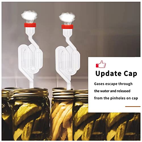 3Ct. Twin Bubble Airlocks Set, Airlocks For Fermenting,Air Lock Ferment For Brewing Beer Wine Homebrew For Fermenting Carboy Mason Jar With #6 Stoppers And Grommets #TOP3