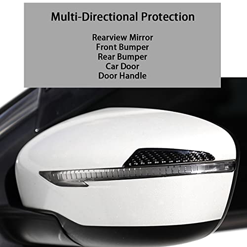 Image of Anti-Scratch Protector Trim ,Carbon Fiber Emblem Door Open Rearview mirror Shell Protector Side Mark Stickers Decals Badge Labeling Sports Decoration Lossless Installtion Accessories 4 Packs Tricolor