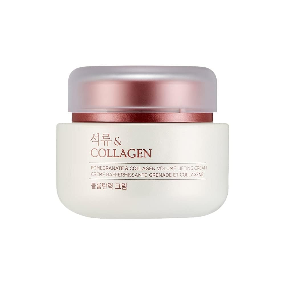 AM Pomegranate & Collagen Face Cream With 10% Marine Collagen & Pomegranate Extracts | Day & Night Cream to smooth| Suitable For All Skin Types, 100Ml