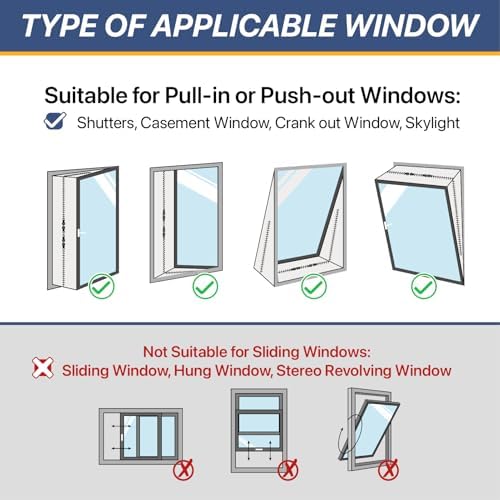LOVIGA 300CM(118") Portable AC Window Seal, Casement Window Vent Kit Seal Kit for Portable Air Conditioner & Ventilation System with Zipper Opening, Easy to Install No Drilling - 4