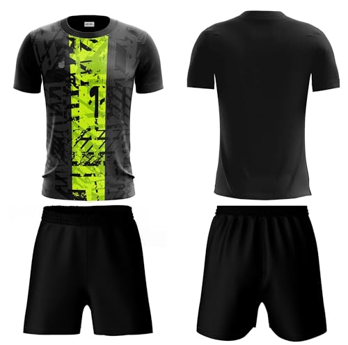 Image of Inkholic Mens Round Neck Half Sleeves Football Jersey and Shorts Set,