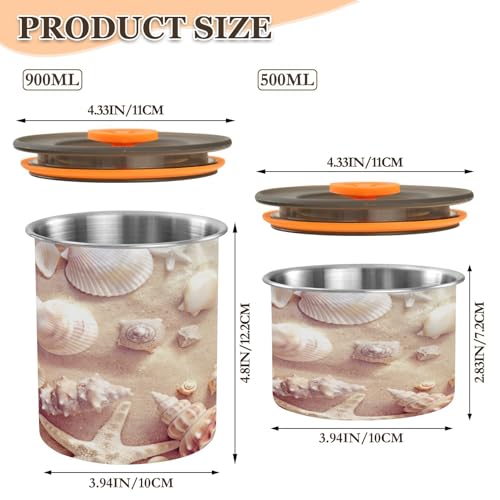 Contenedor hermético para café acero inoxidable 17oz miniatura 2