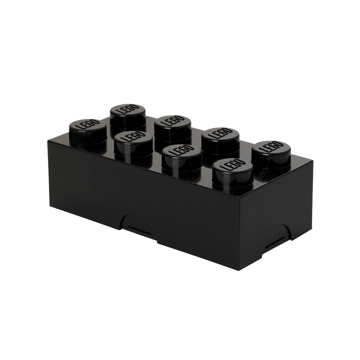 LEGO Lunch Box with 8 Knobs – Food-Grade, Dishwasher Safe, Versatile Storage Container, Pencil Case, Snack Box, 950ml, for Kids & Adults Black