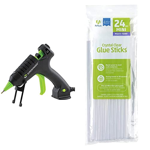 Surebonder H-195F Specialty Series 20 Watt Mini Size High Temperature Detail Hot Glue Gun & AdTech 8