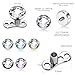 QUZIONE Dermal Piercing Jewelry Set, 14G Skin Surface Piercing Anchor, Multi-Color, 5MM Crystal Tops – Implant Grade Base Microdermal Piercing Body Jewelry for Men Women (5pcs 5mm CZ)