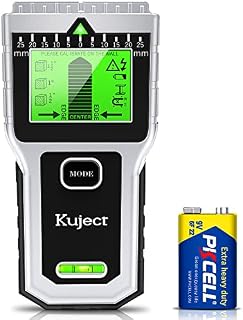 Kuject Stud Finder Wall Scanner - 8 in 1 Electronic Stud Sensor Beam Finders with Bubble Level, Nails Detector, Wall Detector for The Center and Edge of Wood AC Wire Metal Studs Joists