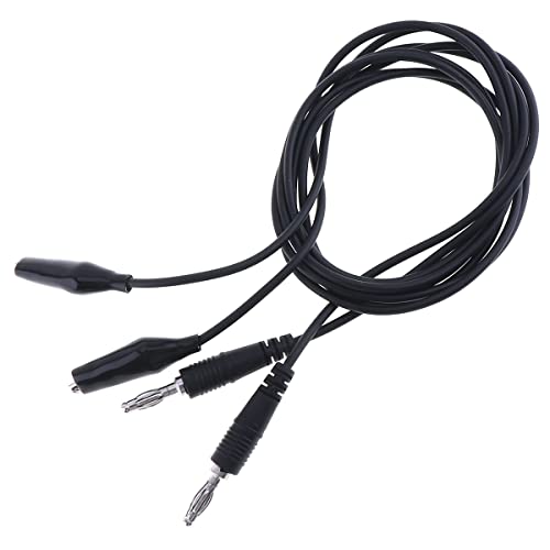 Image of 4pcs 4mm Banana Plug to Crocodile Alligator Clips 22AWG Pure Copper Test Leads Cable Kit for Multimeter Test Probe Electrical Test Wire 1M Black and Red