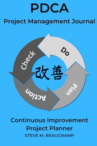 PDCA Project Management Journal: Annual Project Planner w/4 Complete P...