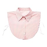 MJGkhiy Faux Hemdkragen für Damen, elegant, falscher Kragen, halbe Hemden, abnehmbare Bluse mit falscher Spitze, Dickey für Frauen, Gastgeschenke, Rosa, One size