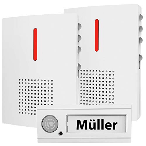CASAcontrol Haustürklingel Ton: Funk-Türklingel + 2 Empfänger, Licht &...