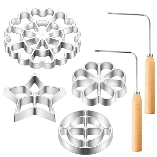 Baking Essentials Collection - Set di 6 stampi in ferro a forma di rosetta, per dolci a casa