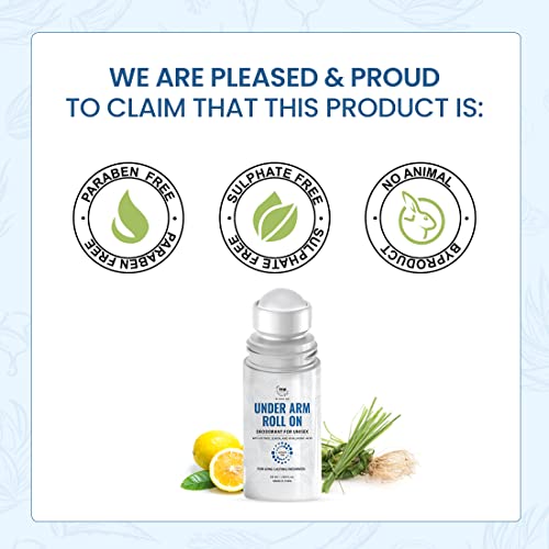Image of The Natural Wash Underarm Roll-On Deodorant for Women & Men | With Lemon, Vetiver and Hyaluronic Acid | For Long-Lasting Freshness 50ml