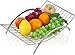 CCLLA Acero Inoxidable Rectangular de Plata, Canasta de Frutas Plato de Frutas Hueco con Mango 38 * 9.5 * 25.5cm