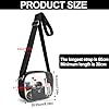 VOMING Station Genehmigte Tragetasche Statium Approved Klare Breiftasche Transparente Crossbody Schultertasche mit Einstellbarem Gurt für Arbeit Sport Spiele Konzerte - Schwarz #1