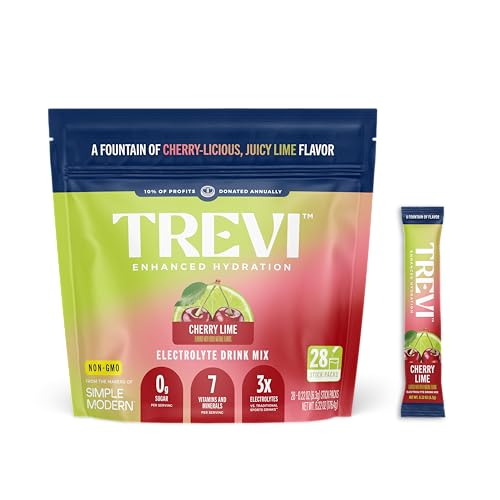 Image of TREVI Electrolytes Powder Packets, Sugar Free Hydration, Arctic Frost | 28 Count Essential Daily Drink Mix, 0 Sugar, Magnesium, Potassium, Vitamin C, Calcium, B6 & B12 Vitamins