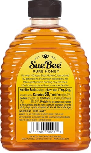 Sue Bee Pure Premium Honey, Pure Honey, Product of USA, US Grade A, 40 Ounce (Pack of 1)