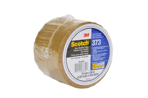 Scotch Box Sealing Tape 373, Tan, 72 mm x 50 m