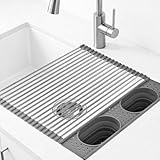 KOOTEC®️ Escurreplatos sobre Fregadero Plegable con 2 Cestas Abatibles...