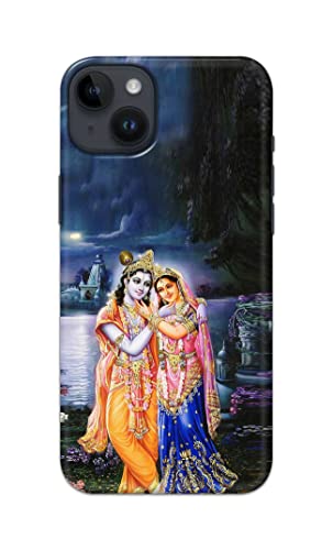 Image of Printed Hard Back Cover Case for Apple iPhone 14 Back Cover (Radha Krishna) -1803