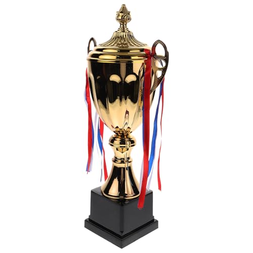 Trophée sportif en métal doré avec coupe pour événement et tournoi