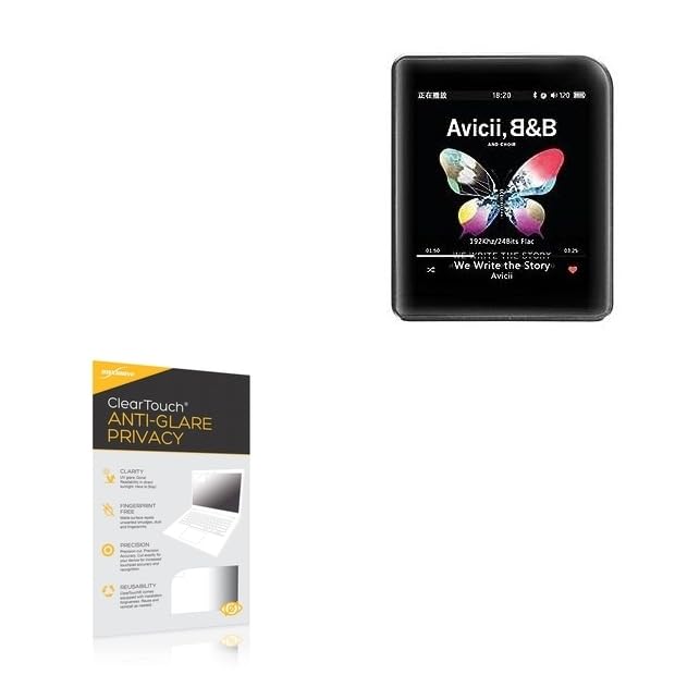 BoxWave Screen Protector Compatible with Shanling M1 - ClearTouch Anti-Glare Privacy (2-Pack), Privacy Screen Protector Flexible Film Anti-Glare