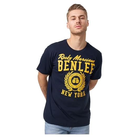 BENLEE Rocky Marciano Men Regular Fit T-Shirt Duxbury Camisa, Hombre, Azul Oscuro, M