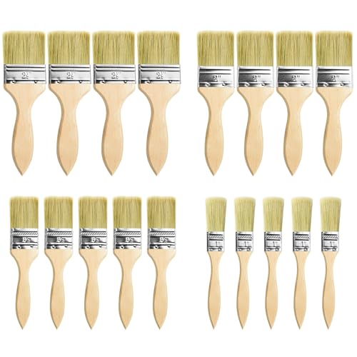 MirraSwit 32 Piezas Brochas Pintura Pared, Brocha Barniz Madera, Pinceles Pintura para Cuadros, Bricolaje, Eliminación de Polvo, Pinturas (1,1.5, 2, 2.5in)