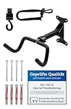 KD-TECH VELOSTAR Premium Fahrrad Wandhalterung - Verstellbar, Platzsparend & Robust - Fahrrad Wandbefestigung - Für E-Bikes & Standardräder bis 40kg
