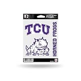 Rico Industries NCAA TCU TCU Triple Spirit Stickers Sports Fan Home Decor, Multicolor, One Size