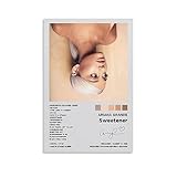 TUNNE Ariana Poster Grande Sweetener Album Poster Decorative Painting Canvas Wall Posters And Art Picture Print Modern Family Bedroom Decor Posters for Room Aesthetic 12x18inch(30x45cm)