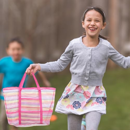 Bolsa de malla para juguetes de playa de niños compacta Alipis para guardar conchas 7