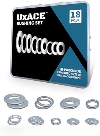 UXACE Saw Blade Bushing Set, Adapter Ring Kit, Arbor Spacer Combination, Reduction Ring Bundle, 9 General Sizes for Circular Saw Blade, Diamond Blade on Circular Saw, Angle Grinder, 18 Pack