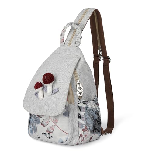 Girls-Convertible-Sling-Bag-Hand-Craft-Artisan-Backpack-Beautiful-Canvas-Premium-Casual-Day-Pack-for-Women