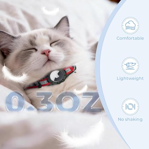 Collier réglable et léger pour chaton rouge avec support de suivi intégré