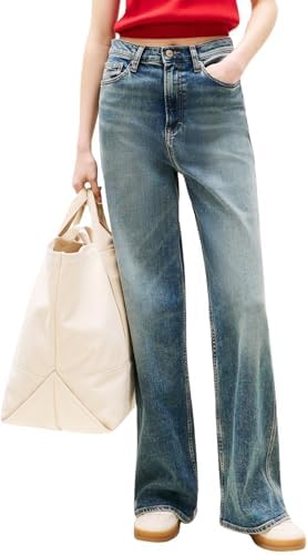 Tommy Jeans Vaqueros Mujer Claire Cintura Alta, Azul (Denim Dark), 26W/30L