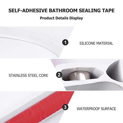 Fita de silicone Cabilock para vedação de calafetagem autoadesiva dobrável com borda multiusos para