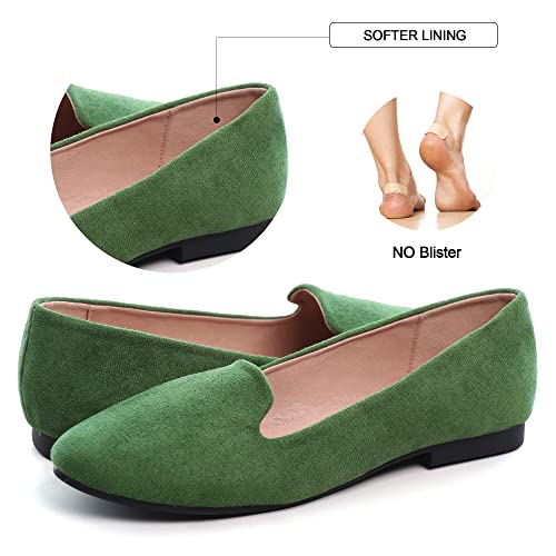 Image of Dear Time Women's Casual Loafers Flats Comfortable Round Toe Dress Shoes Slip On Ballet Flats for Women Work Office Shoes