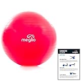 Añade a los entrenamientos domésticos: disponible en tres colores diferentes (negro, azul y rosa), y viene en 2 tamaños (65 cm y 75 cm), por lo que es adecuado para ser utilizado para tus entrenamientos de fitness en casa y entrenamientos profesionales. La pelota de gimnasia Meglio viene en una caja fuerte y duradera que se puede utilizar para guardar la pelota de gimnasio cuando no esté en uso.